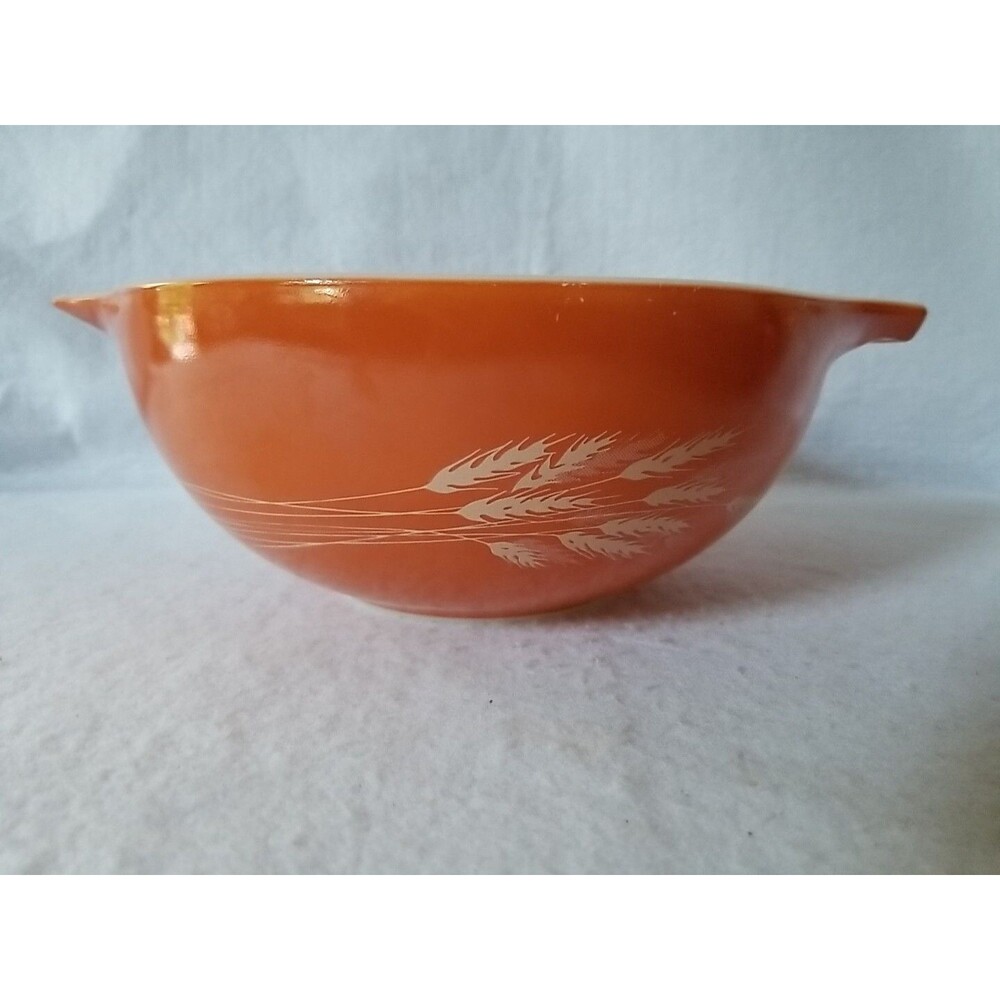 PYREX Autumn Harvest Wheat 443 Cinderella Mixing Bowl 2.5L Orange Vintage